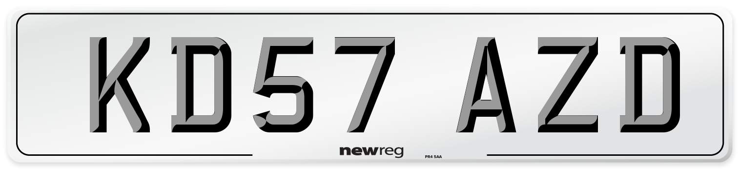 KD57 AZD Number Plate from New Reg